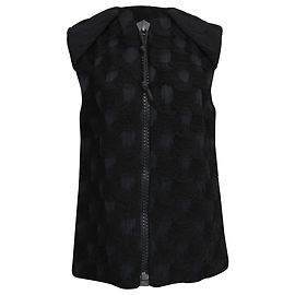 Céline Celine Zip-Up-Weste aus schwarzer Viskose Schwarz
