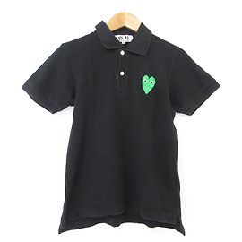Comme Des Garcons Polo in cotone a maniche corte Comme des Garçons PLAY Nero Verde