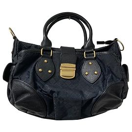 Autre Marque russet 2way Handbag Shoulder Bag Black Golden