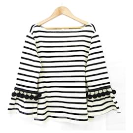 Top de algodón a rayas MARC JACOBS Negro Blanco roto