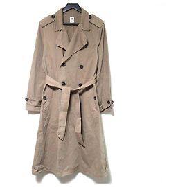 Autre Marque Trench coat duplo abotoado com cinto NSF Marrom Bege