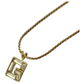 Collier en strass avec motif logo Givenchy Doré