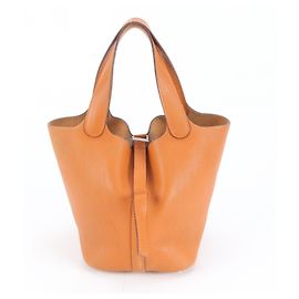 Bolsa de couro laranja Picotin PM da Hermès Laranja
