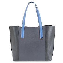 Tod's Navy Leather Tote Bag Navy blue