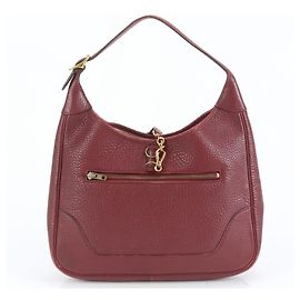Hermès Hermes Trim 31 Leather Shoulder Bag Dark red