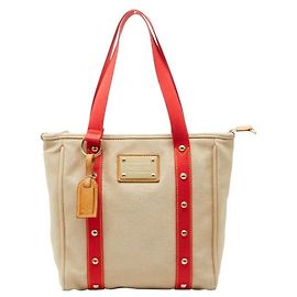 Borsa tote Antigua Cabas MM Louis Vuitton Rosso Beige