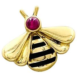 Cartier Pins, "Bee", yellow gold, enamel, and ruby. Other