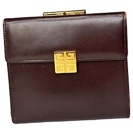 Vintage Givenchy Patent Leather Wallet Brown Brown