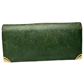 Cartera de cuero vintage Givenchy verde Verde