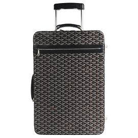 Borsa da viaggio Goyard Trolle PM in PVC e pelle marrone Giallo