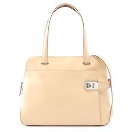 Salvatore Ferragamo Gancini Tote Bag Beige