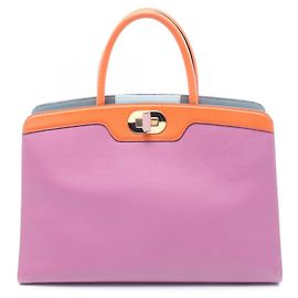 Bulgari BVLGARI Icona 10 Tote Bag Orange Purple
