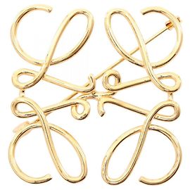 Broche Anagram LOEWE em acabamento dourado Dourado