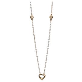 Tiffany & Co Colar Open Heart Tiffany By the Yard em ouro rosa (18K) com diamante Dourado