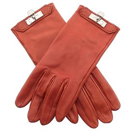 Luvas Hermès Kelly em couro Bordeaux Bordeaux