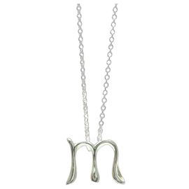 Tiffany & Co Collar de Letra de Plata Tiffany "M" Plata