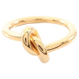 Céline Celine Knot Ring in Gold-Plated Finish Golden