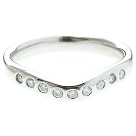 Tiffany & Co Tiffany Curved Band Ring with Diamonds Silvery