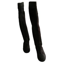 Autre Marque Botas Overknee Manufacture d'Essai Marrom Camurça Marrom