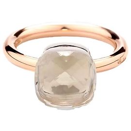 Pomellato Ring, "Nudo Classic", two golds, white topaz. Other