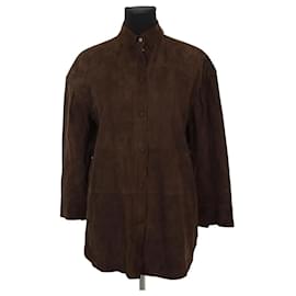 Maison Ullens Brown Leather Jacket Brown