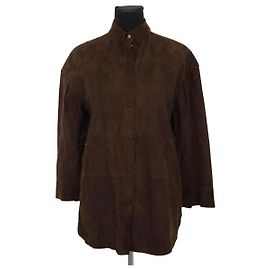 Maison Ullens Lederjacke braun Braun