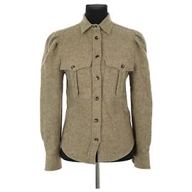 Isabel Marant Grau Wolljacke Grau