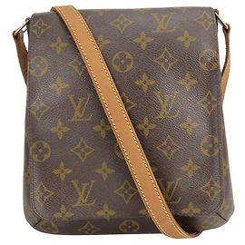 Bolsa de Ombro Musette Salsa Louis Vuitton Marrom Monograma