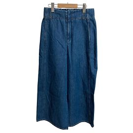 Autre Marque Calça cropped larga em denim orgânico MACPHEE Azul Azul claro