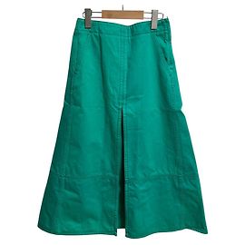 Autre Marque Saia longa de sarja de algodão Drawer Verde