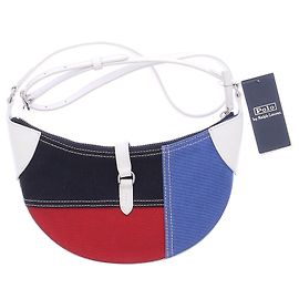 Borsa a mano Polo Ralph Lauren in denim e pelle Multicolore