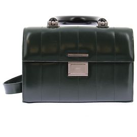 Ami Dunkelgrüne Lederhandtasche Grün