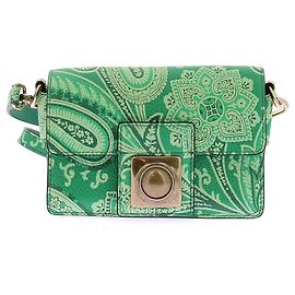 Etro Bolso verde con estampado de cuero Verde