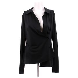 Autre Marque L'AN DEMIE Black Flowing Shirt Black
