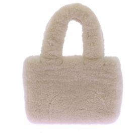 Amina Muaddi Sac en fourrure blanc Blanc
