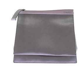 Bolsa de mão Calvin Klein em couro prateado Prata