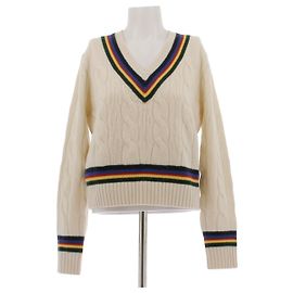 Polo Ralph Lauren Pull en maille torsadée blanc en cachemire Blanc