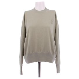 Ami Pull fin vert sauge en laine Vert