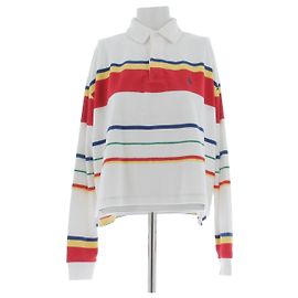Polo Ralph Lauren Sweat polo à rayures en éponge Blanc
