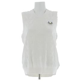 Puma Pull sans manches en crochet Blanc