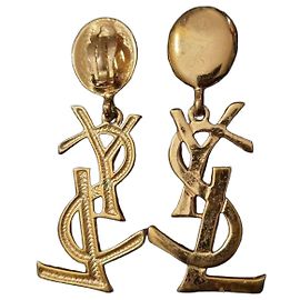 Pendientes Yves Saint Laurent YSL Dorado