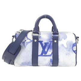 Borsa Boston Keepall XS Monogram Watercolor Louis Vuitton Blu