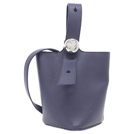 Mini borsa a secchiello Pebble di Loewe Blu