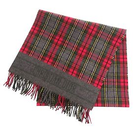 Christian Dior Red Wool Stole Red