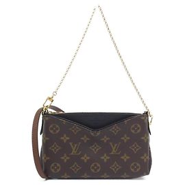 Bolsa de Ombro Pallas Monogram da Louis Vuitton Marrom Preto