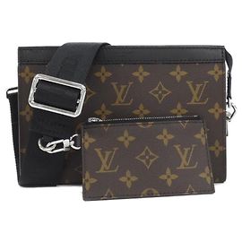 Portefeuille portable Louis Vuitton Monogram Macassar Gaston Marron