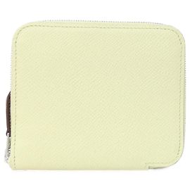 Hermès Faubourg Rainbow Compact Wallet Beige Yellow