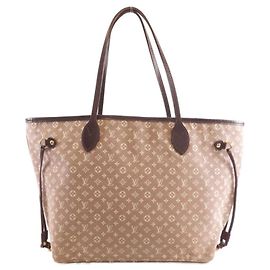 Bolsa Louis Vuitton Monogram Idylle Neverfull MM Marrom Bege