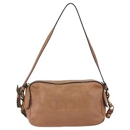 Chloé Bolsa de Ombro Vintage Chloe em Couro Marrom