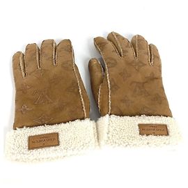 Louis Vuitton Beige Wool Gloves Beige